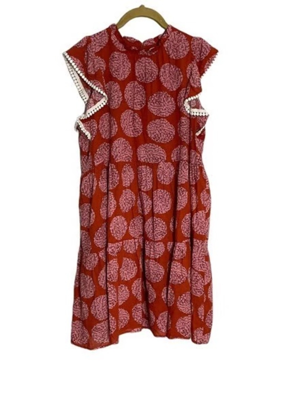 Red and Pink Patterned Dress